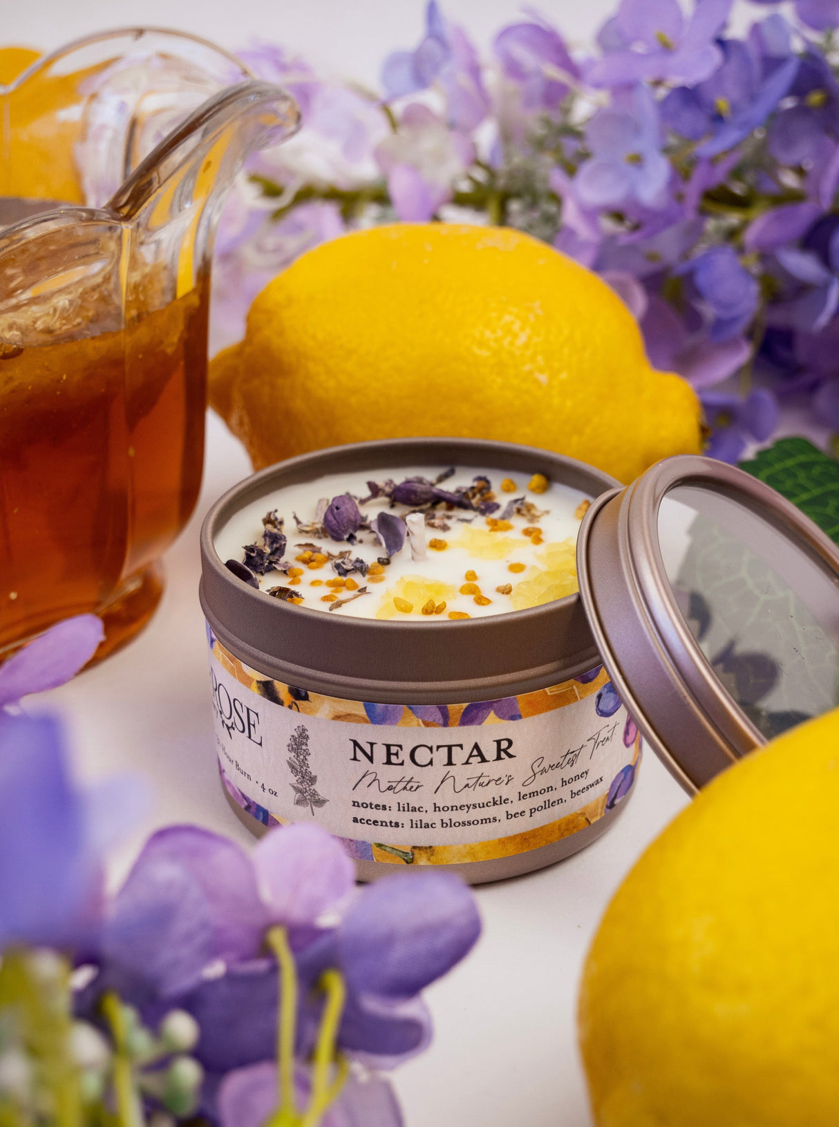 NECTAR Lilac Lemon Honey Candle from Ash & Rose