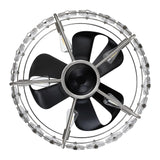 Modern 23" DC Motor Downrod Mount Reversible Fandelier Ceiling Fan with Lighting and Remote Control From ParrotUncle