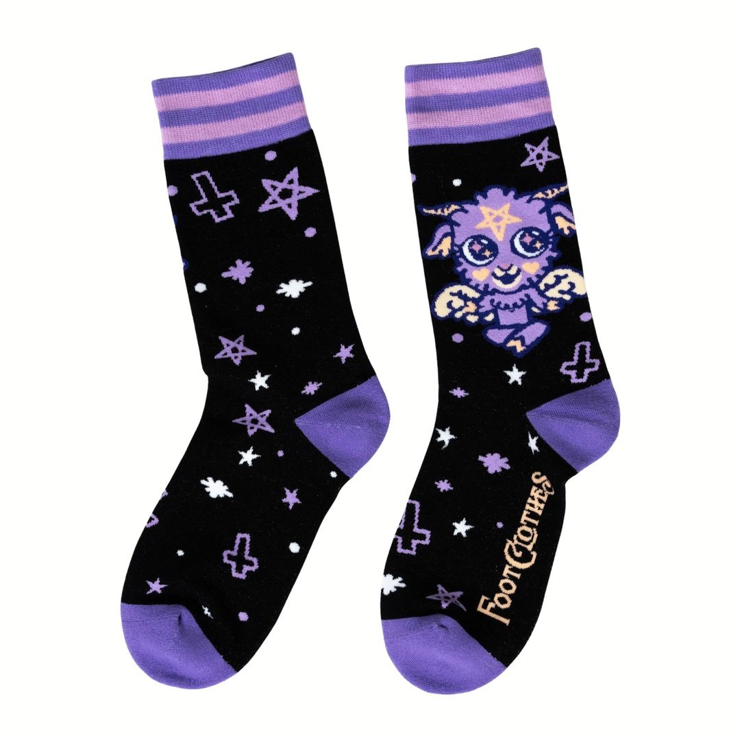 Baby Baphomet Crew Socks from FootClothes