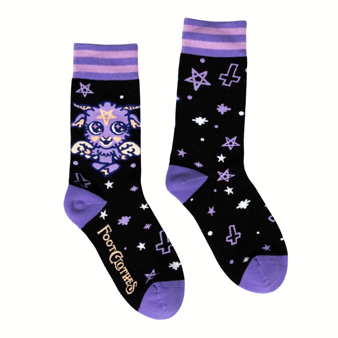 Baby Baphomet Crew Socks from FootClothes