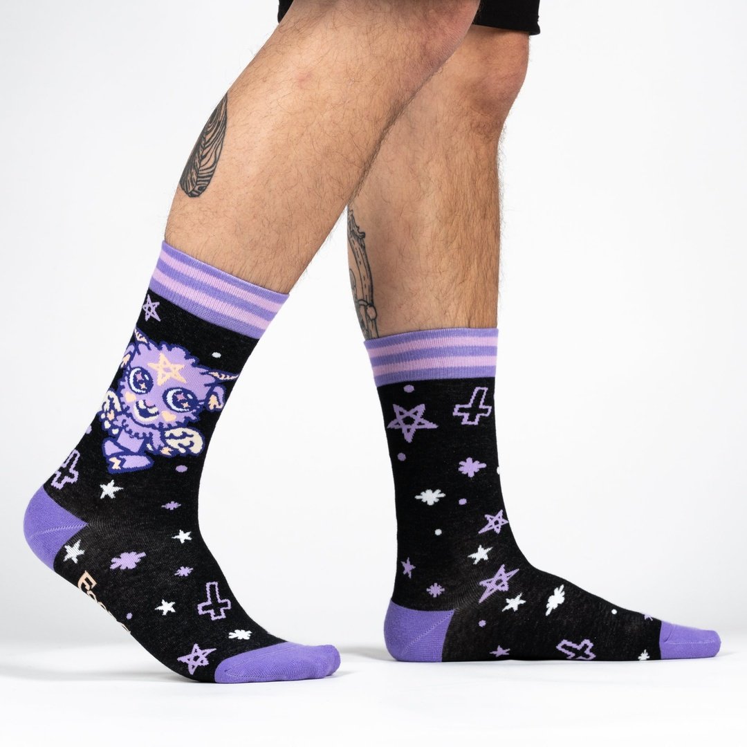 Baby Baphomet Crew Socks from FootClothes
