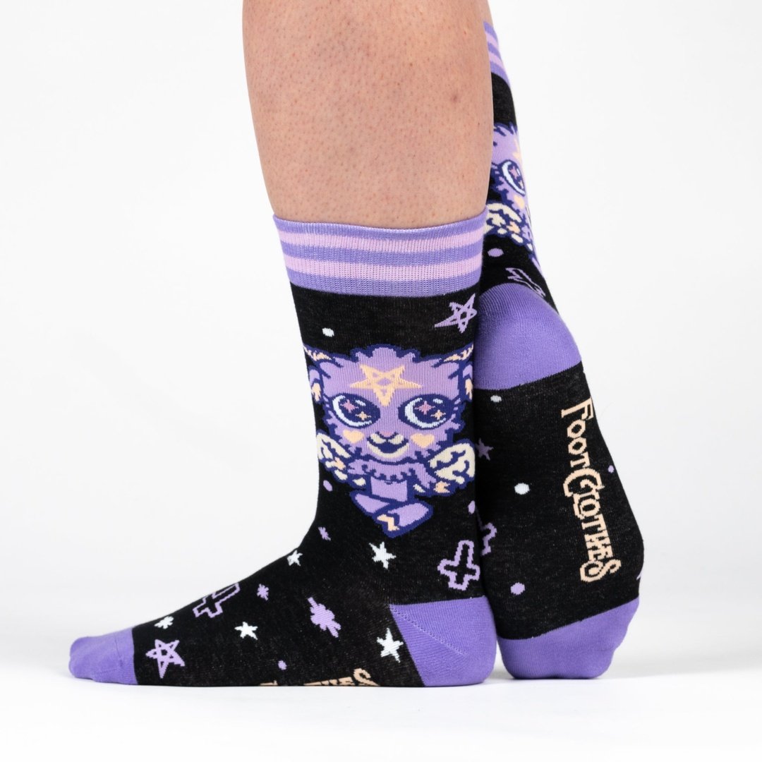 Baby Baphomet Crew Socks from FootClothes