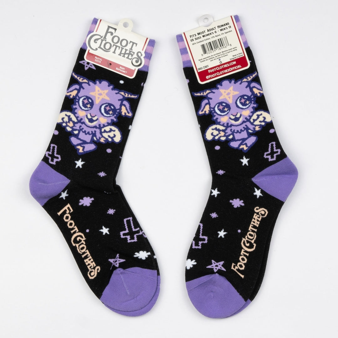 Baby Baphomet Crew Socks from FootClothes
