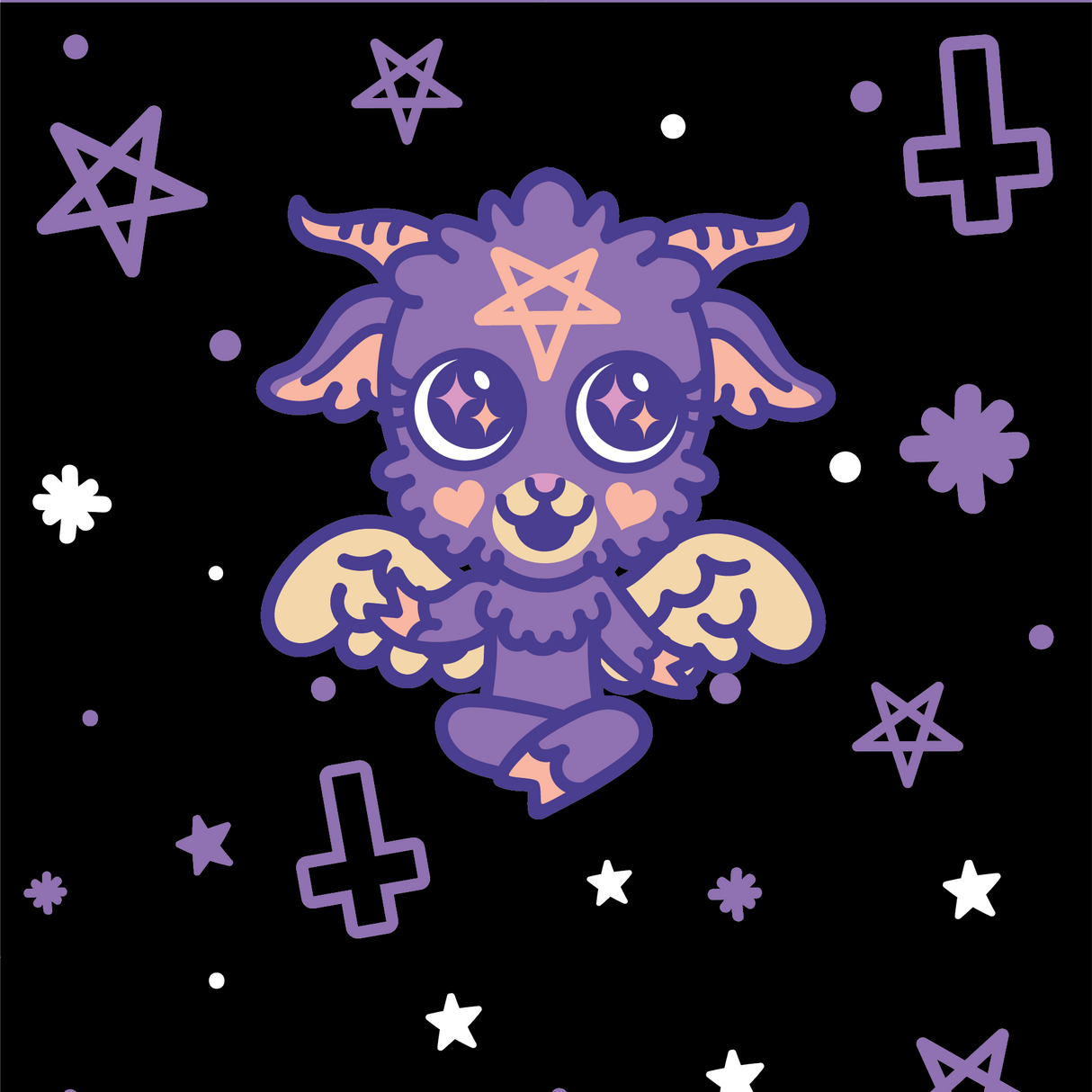 Baby Baphomet Ankle Socks from FootClothes