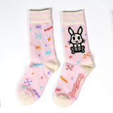 Skelly Bunny Crew Socks from FootClothes
