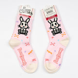 Skelly Bunny Crew Socks from FootClothes