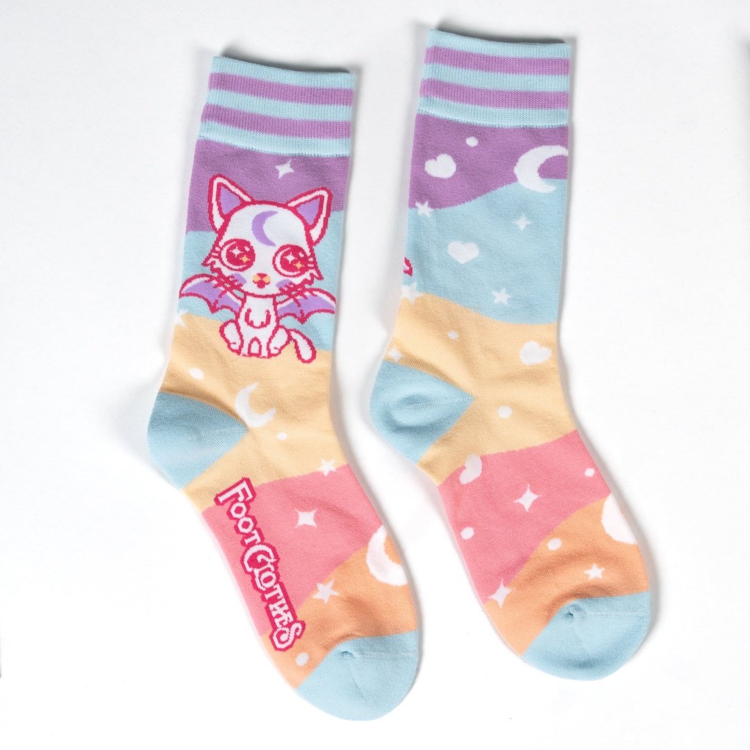 Mystic Kitty Crew Socks from FootClothes
