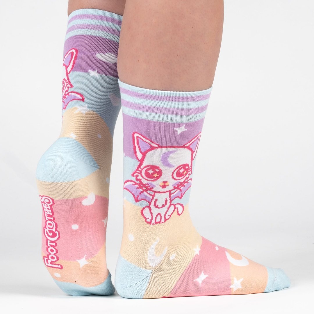 Mystic Kitty Crew Socks from FootClothes