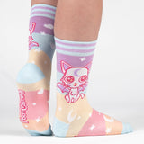 Mystic Kitty Crew Socks from FootClothes