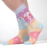 Mystic Kitty Crew Socks from FootClothes