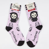Pastel Goth Grim Reaper Crew Socks from FootClothes