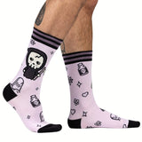 Pastel Goth Grim Reaper Crew Socks from FootClothes