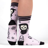 Pastel Goth Grim Reaper Crew Socks from FootClothes