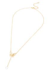 Cubic Zirconia Drop Butterfly Pendant Necklace from My Pampered Life Seattle