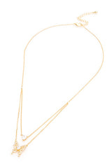 CZ Heart And Butterfly Layer Pendant Necklace from My Pampered Life Seattle