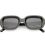 Artistic Retro Modern Deep Rectangle Block Flat Lens Sunglasses C673 from zeroUV
