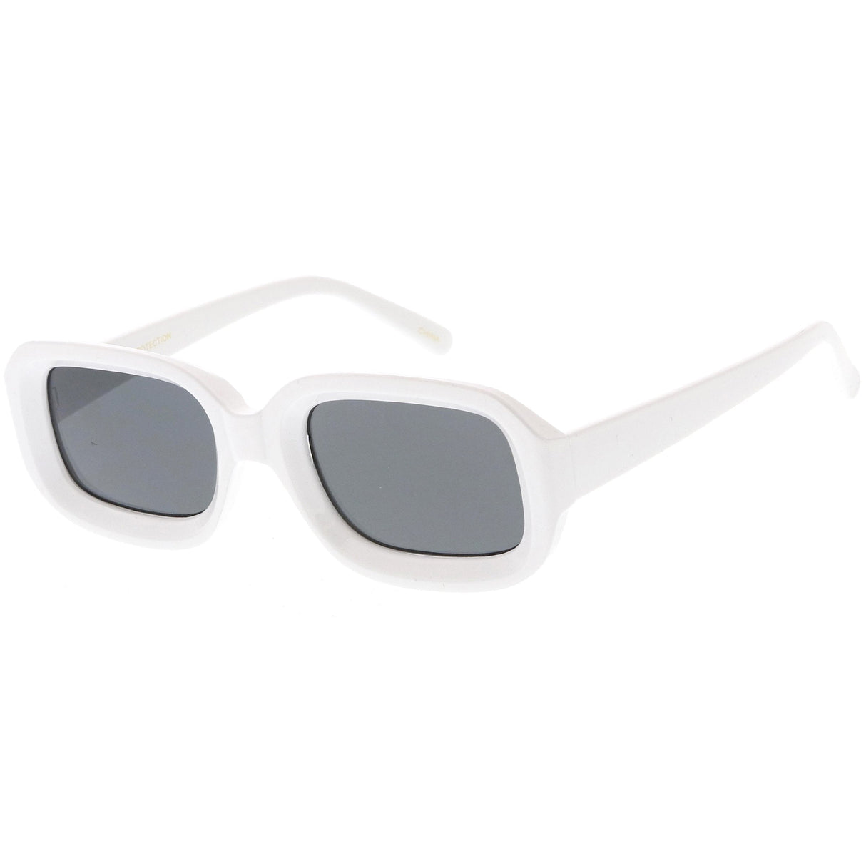 Artistic Retro Modern Deep Rectangle Block Flat Lens Sunglasses C673 from zeroUV