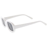 Artistic Retro Modern Deep Rectangle Block Flat Lens Sunglasses C673 from zeroUV