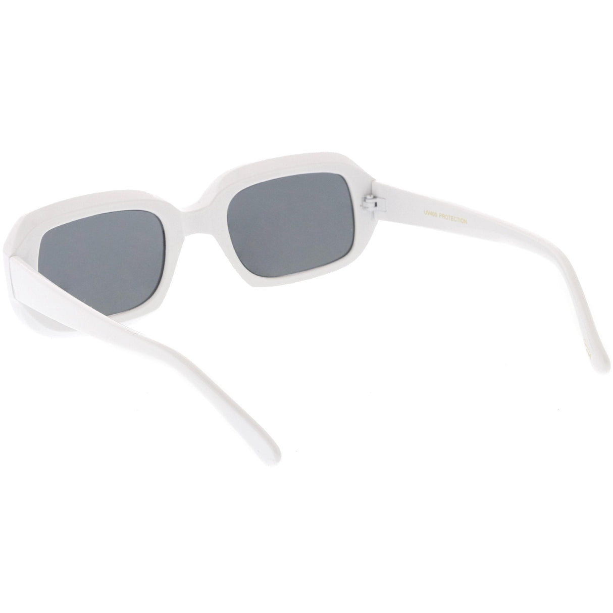 Artistic Retro Modern Deep Rectangle Block Flat Lens Sunglasses C673 from zeroUV