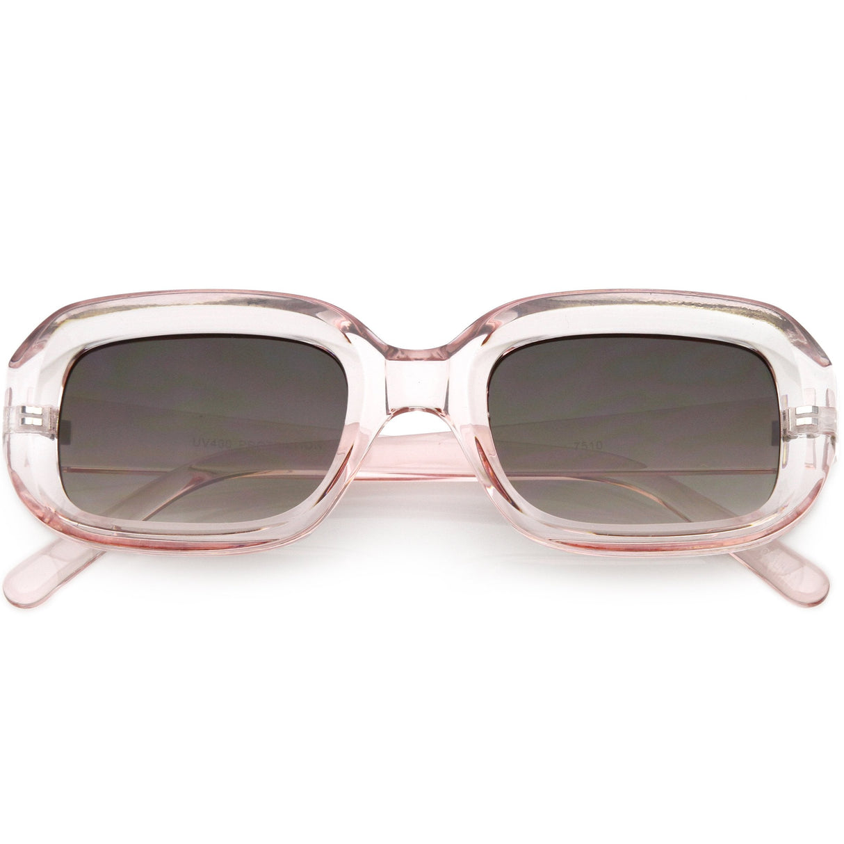 Artistic Retro Modern Deep Rectangle Block Flat Lens Sunglasses C673 from zeroUV