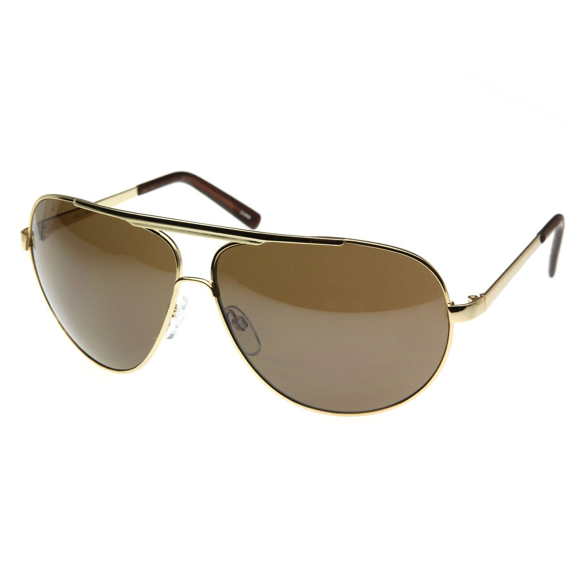 Extra Large Metal Oversize Frame Aviator Sunglasses 1580 70mm from zeroUV