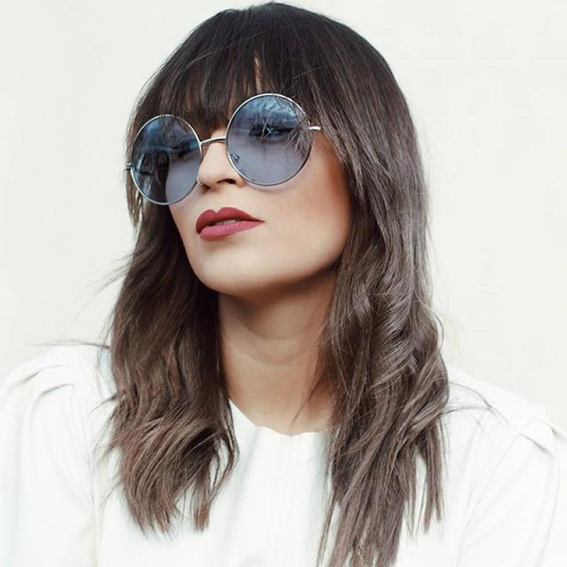 Retro Hippie Mid Sized Round Color Lens Sunglasses 9814 from zeroUV