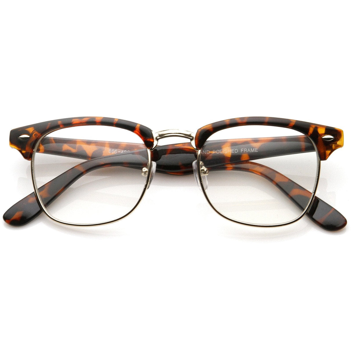 Vintage Inspired Classic Horned Rim Half Frame Clear Lens Glasses 2933 from zeroUV