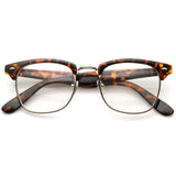 Vintage Inspired Classic Horned Rim Half Frame Clear Lens Glasses 2933 from zeroUV