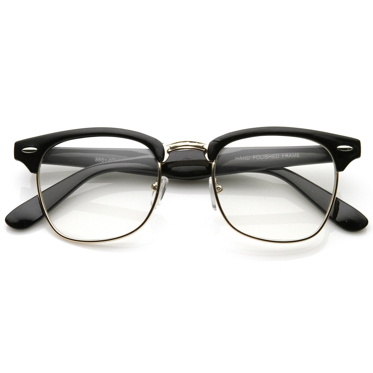 Vintage Inspired Classic Horned Rim Half Frame Clear Lens Glasses 2933 from zeroUV