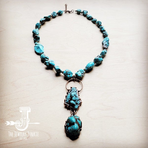 Blue Turquoise Necklace w/Soldered Turq Pendant from My Pampered Life Seattle