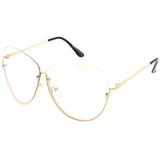Women's Oversize Rimless Clear Lens Glasses C294 from zeroUV
