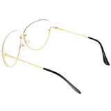Women's Oversize Rimless Clear Lens Glasses C294 from zeroUV