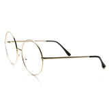 Vintage Era 1920's Large Round Metal Clear Lens Glasses 8714 from zeroUV
