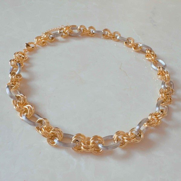 A Statement Two Tone Chain Necklace from My Pampered Life Seattle