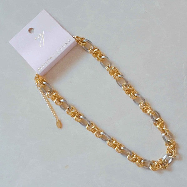 A Statement Two Tone Chain Necklace from My Pampered Life Seattle