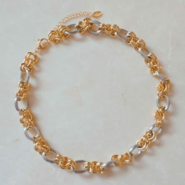 A Statement Two Tone Chain Necklace from My Pampered Life Seattle