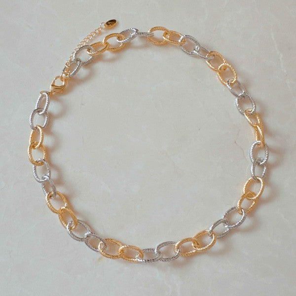 Every Two Links Gold And Silver Chain Necklace from My Pampered Life Seattle