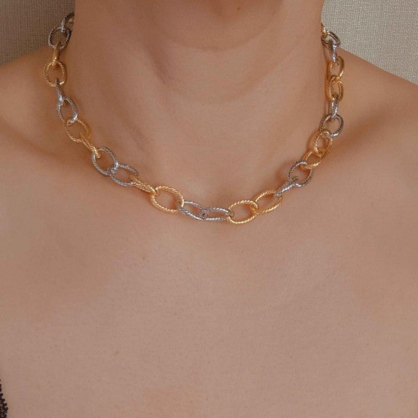 Every Two Links Gold And Silver Chain Necklace from My Pampered Life Seattle