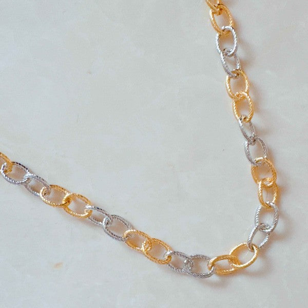 Every Two Links Gold And Silver Chain Necklace from My Pampered Life Seattle