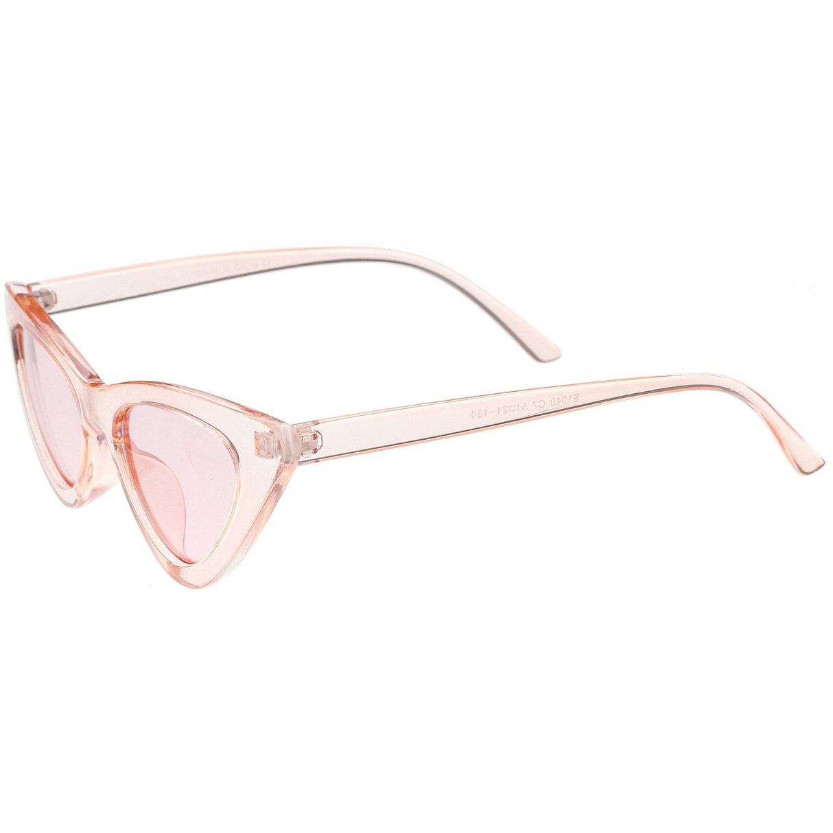 Women's Retro 1990's Narrow Flat Color Tone Lens Cat Eye Sunglasses C524 from zeroUV