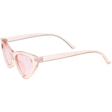 Women's Retro 1990's Narrow Flat Color Tone Lens Cat Eye Sunglasses C524 from zeroUV
