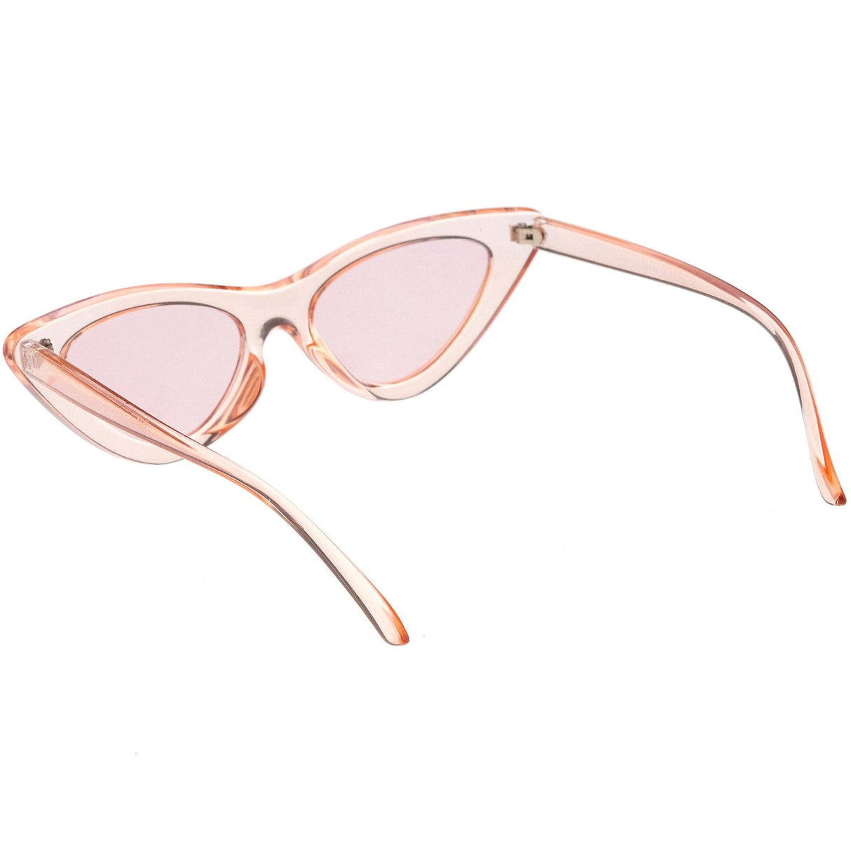 Women's Retro 1990's Narrow Flat Color Tone Lens Cat Eye Sunglasses C524 from zeroUV
