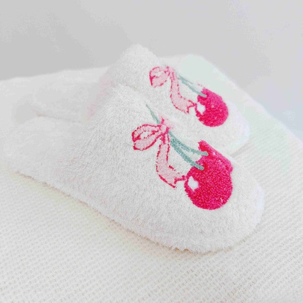 Cherry Bow Coziest Lounge Slippers from My Pampered Life Seattle