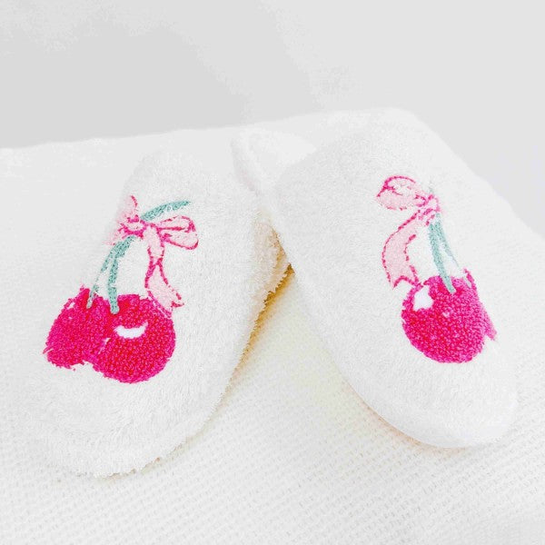 Cherry Bow Coziest Lounge Slippers from My Pampered Life Seattle