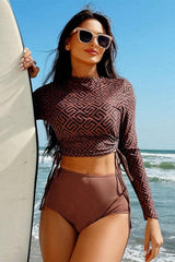 Geometric Printed Ruched Two Pieces Swimsuit from My Pampered Life Seattle