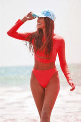 Plain Cropped Silhouette Two Pieces Rash Guard from My Pampered Life Seattle