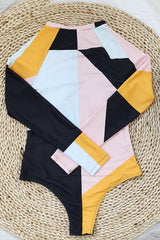Colorblock Front Zip One Piece UPF50 Rash Guard from My Pampered Life Seattle