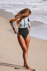 Colorblock Front Zip One Piece UPF50 Rash Guard from My Pampered Life Seattle