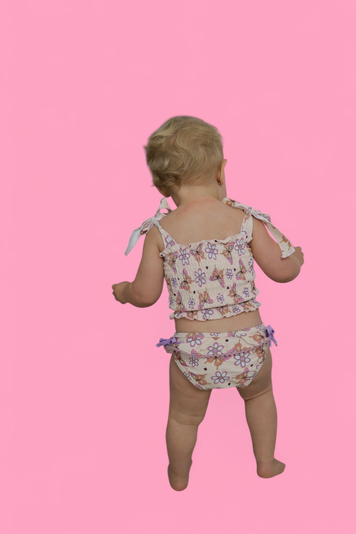 BLOSSOMIN’ BUTTERFLY DREAM SMOCKED TANKINI TWO PIECE SWIM SUIT from DREAM BIG LITTLE CO