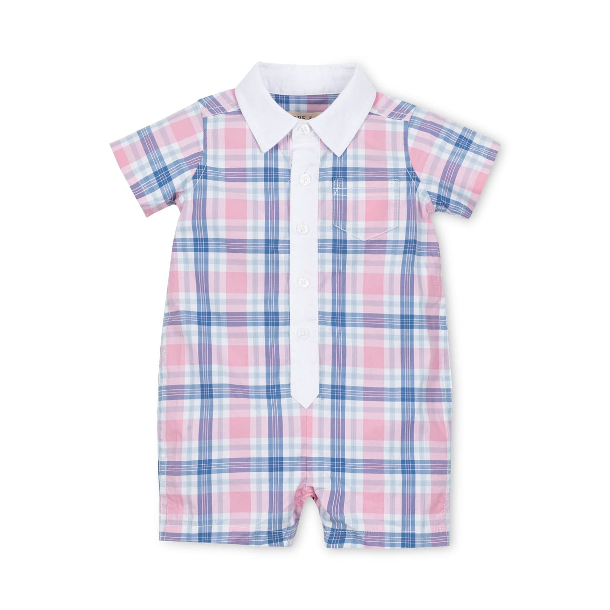 Stretch Organic Poplin Button Front Romper from Hope & Henry